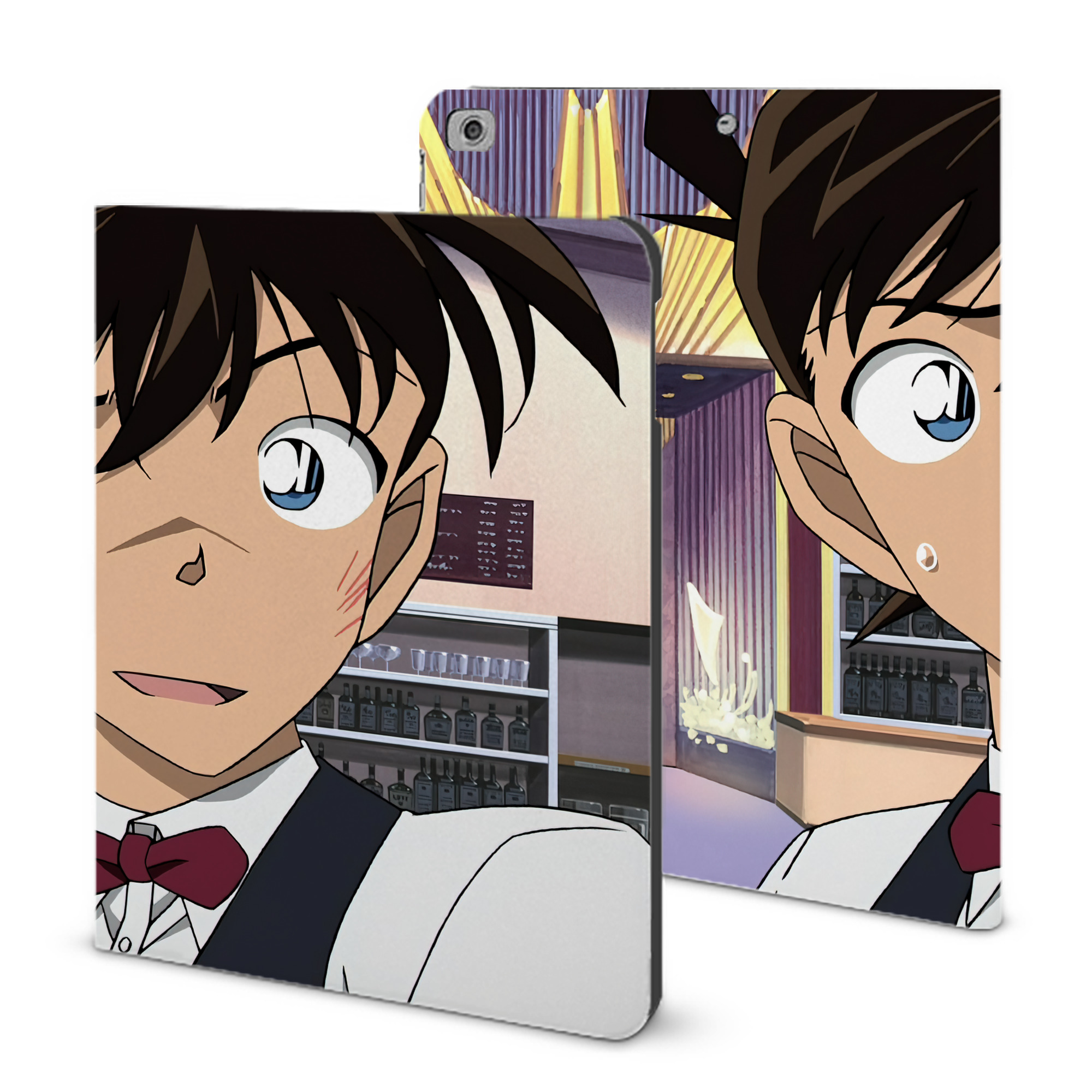 （画像用） 名探偵コナン Detective Conan IPad ケース ブック型 PUレザー TPU 耐衝撃 軽量 薄型 ペン収納なし 全面保護 IPad 各モデル対応